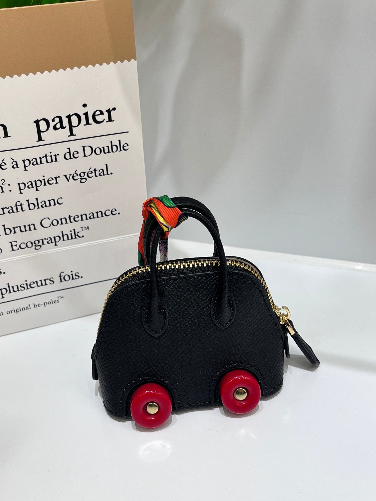 HM Bolide On Wheels Charm in Leather