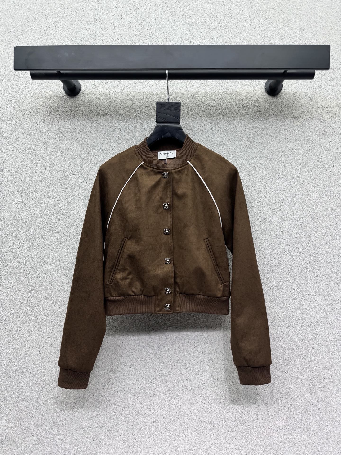 CC Piping Bomber Jacket Suede 426871