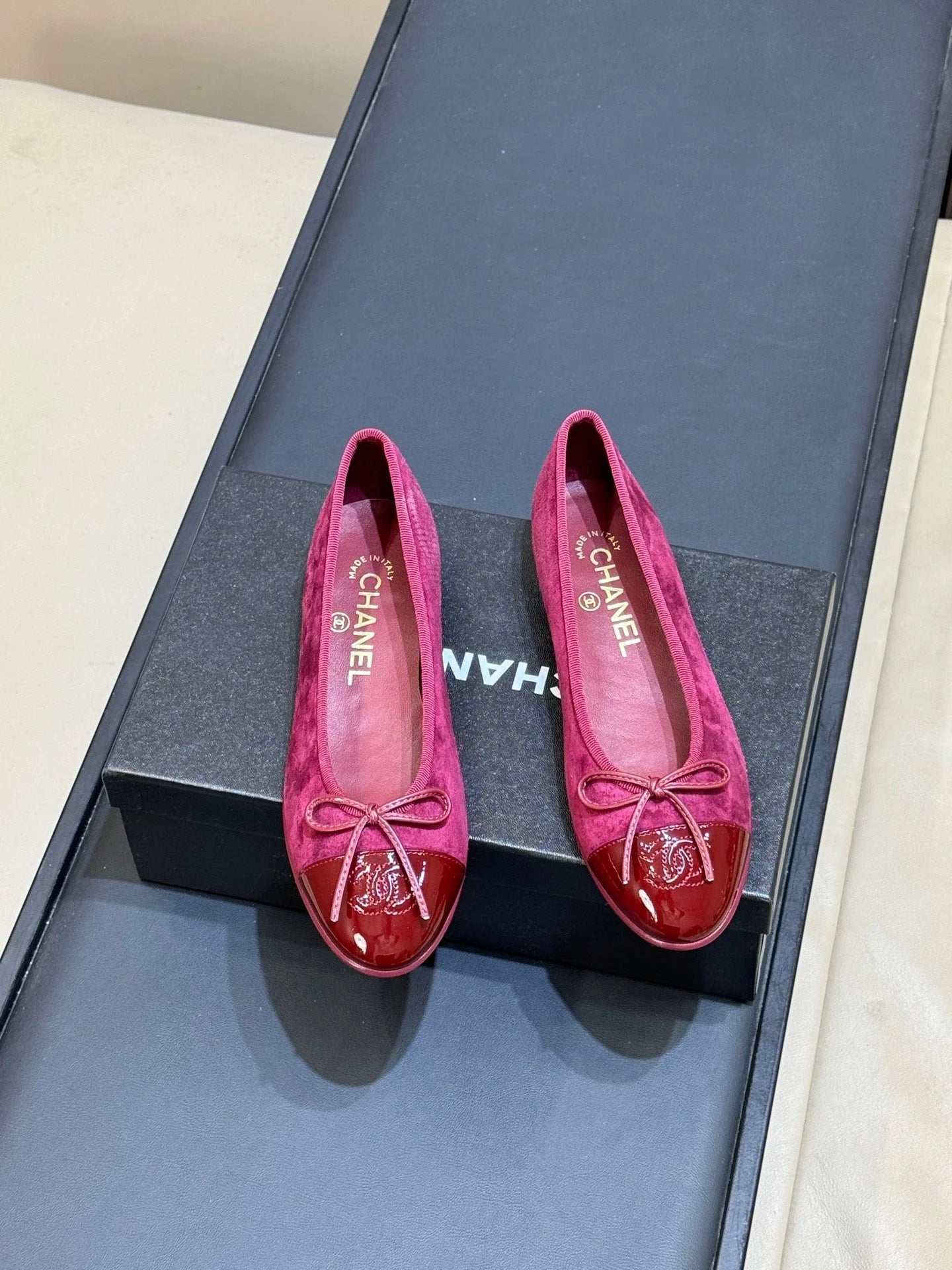 CC 26s Bow Ballet Flats Leather 150303
