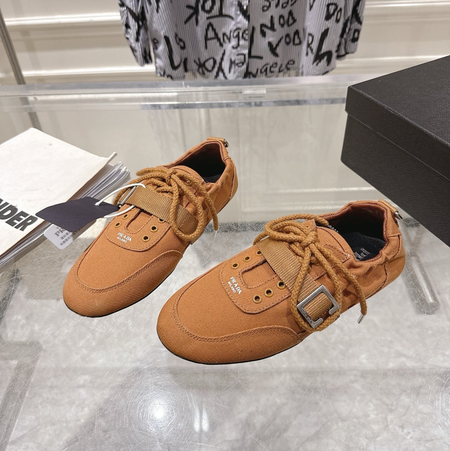Prad 26S Low-Top Sneakers Re-Nylon Canvas Strap 148098