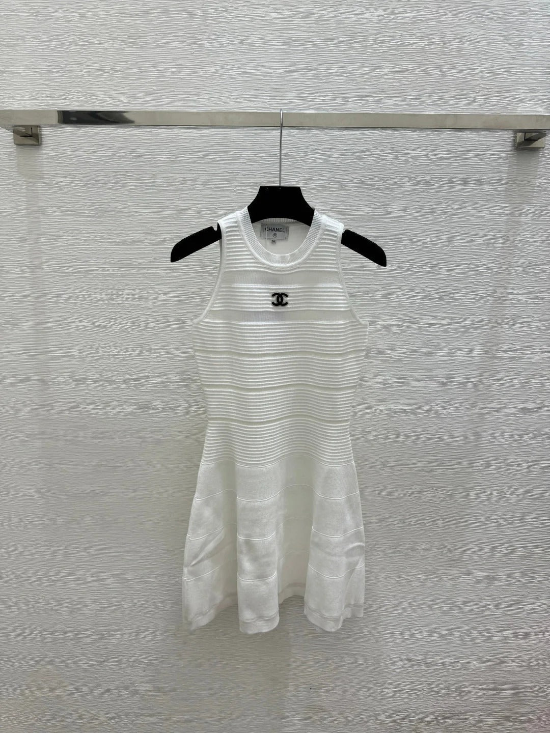 CC 2026 Round Neck Knitted Vest Dress Wool Cashmere 516050