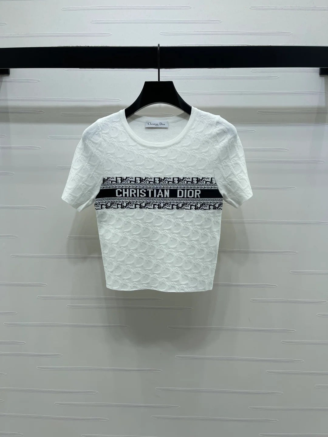 Dior 2026 Crew Neck Knit Short-Sleeve Top Wool 352606