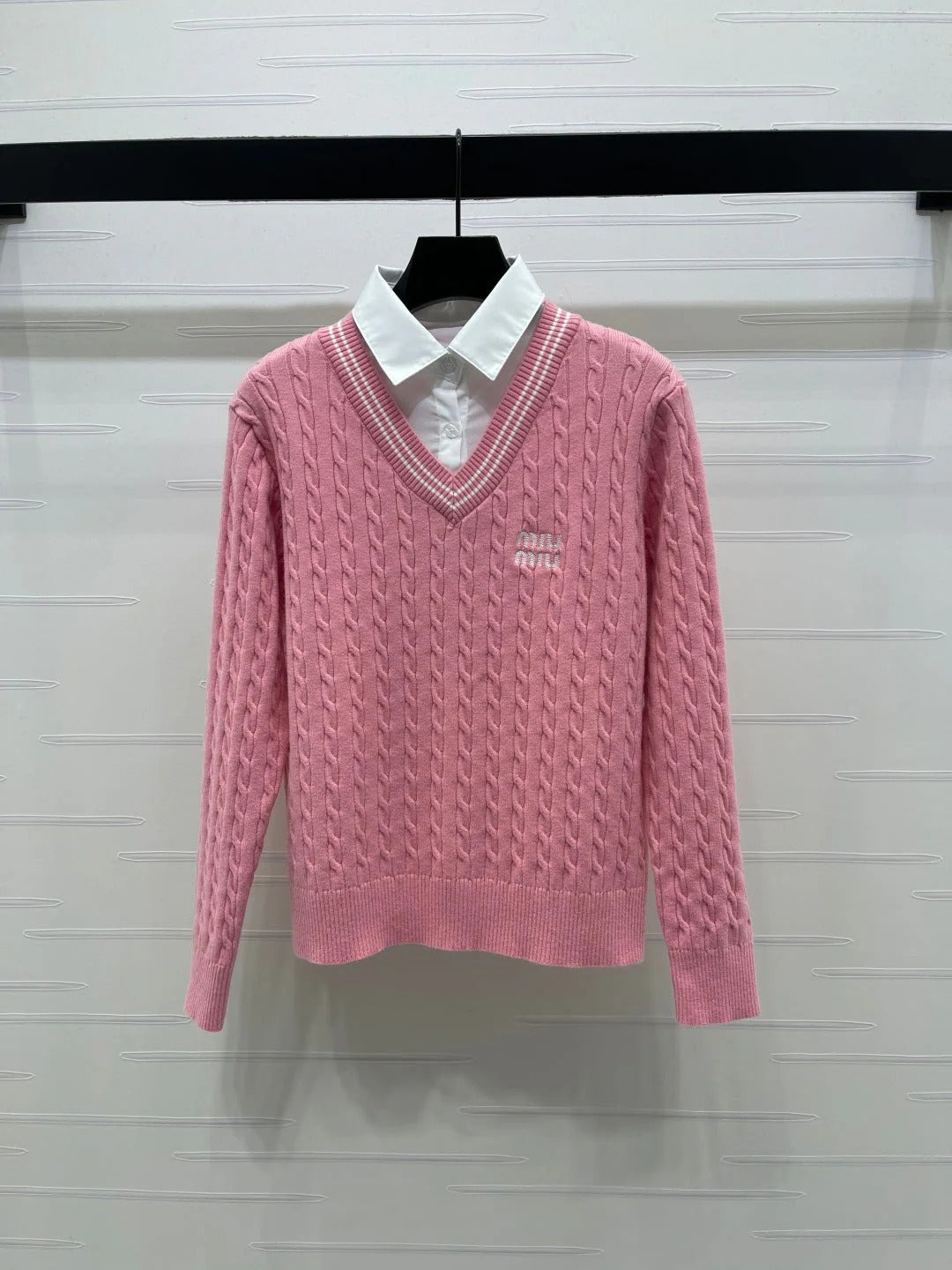Miumiu 2026 Two-Piece Knit Long-Sleeve Sweater Wool 355489