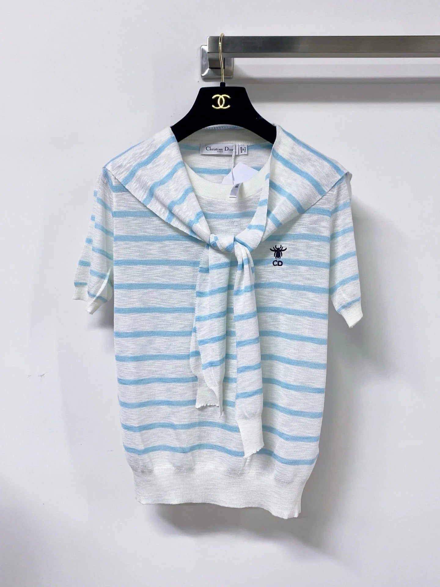 CD 2026 Polo Shirt Featuring A Tie-neck Detail Acrylic 479903