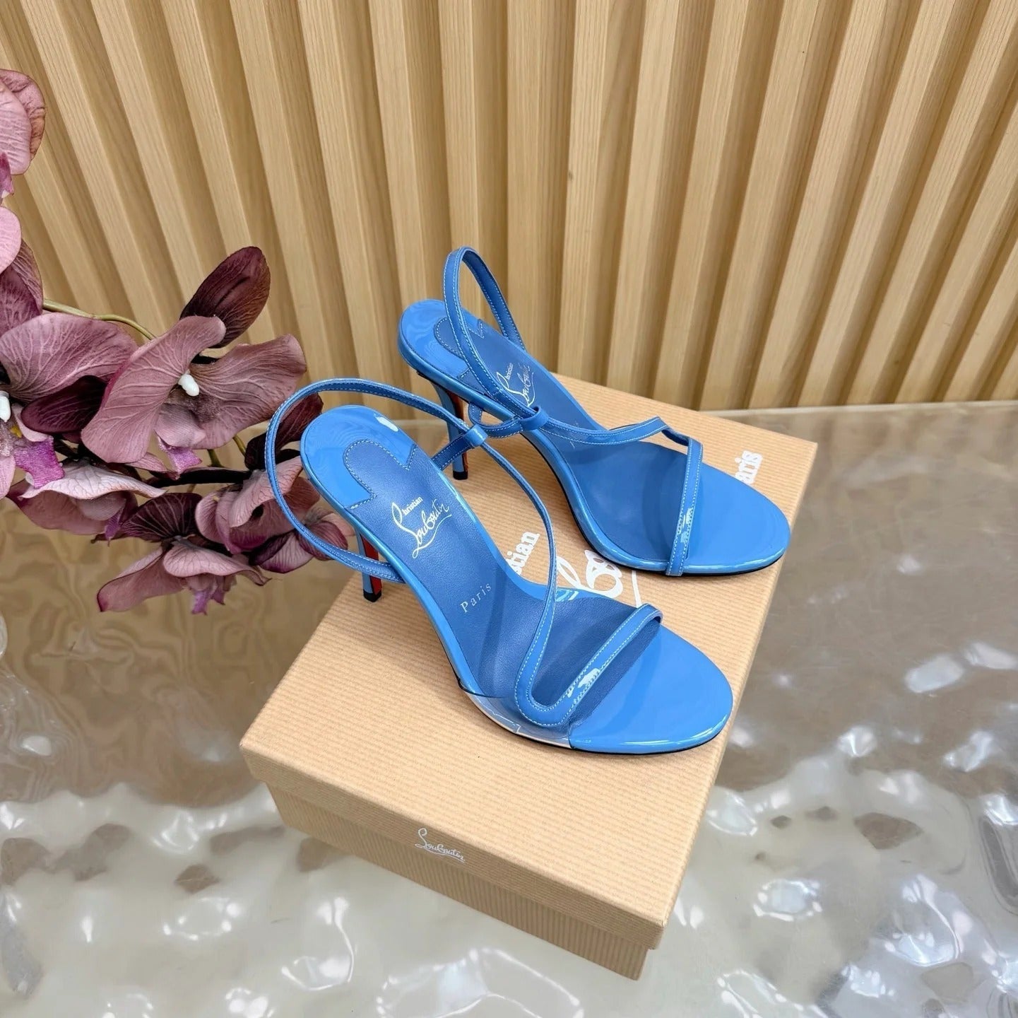 CL 2026 Rosa Z Slingback Sandals 100mm Patent Leather 776004