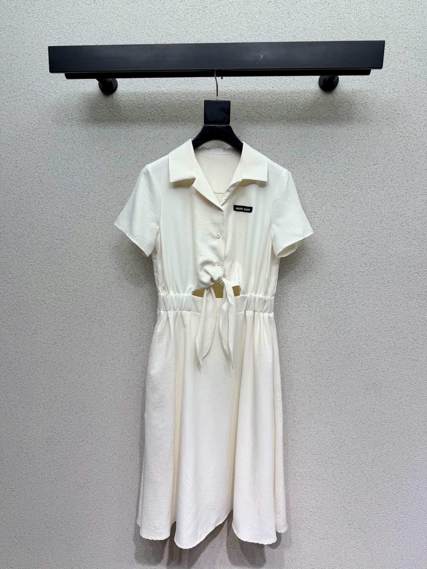 Miu 2026 Short-sleeved Shirt Dress Polyester 384302