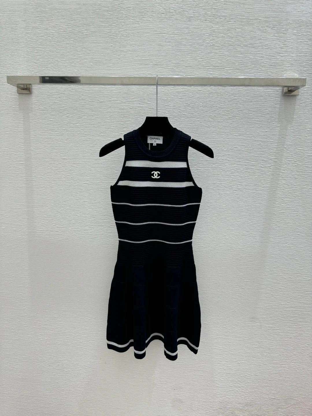 CC 2026 Round Neck Knitted Vest Dress Wool Cashmere 516050