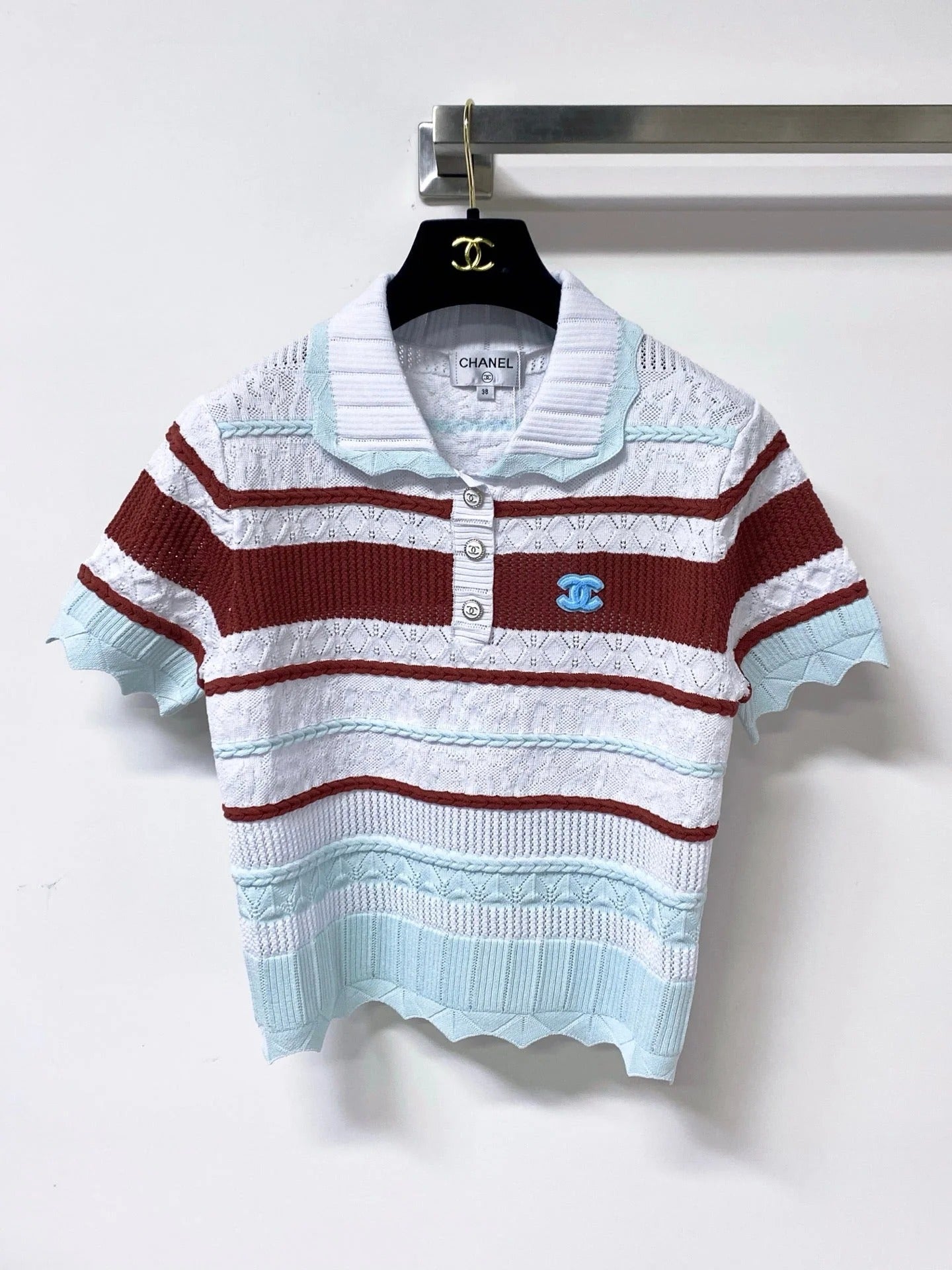 CC 2026 Strips Short-Sleeved Shirt Polo Tencel 380258