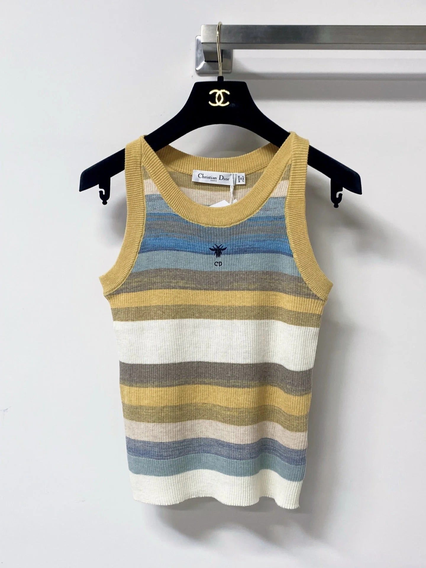 CD 2026 Multicolor Vest Wool Cotton 529388